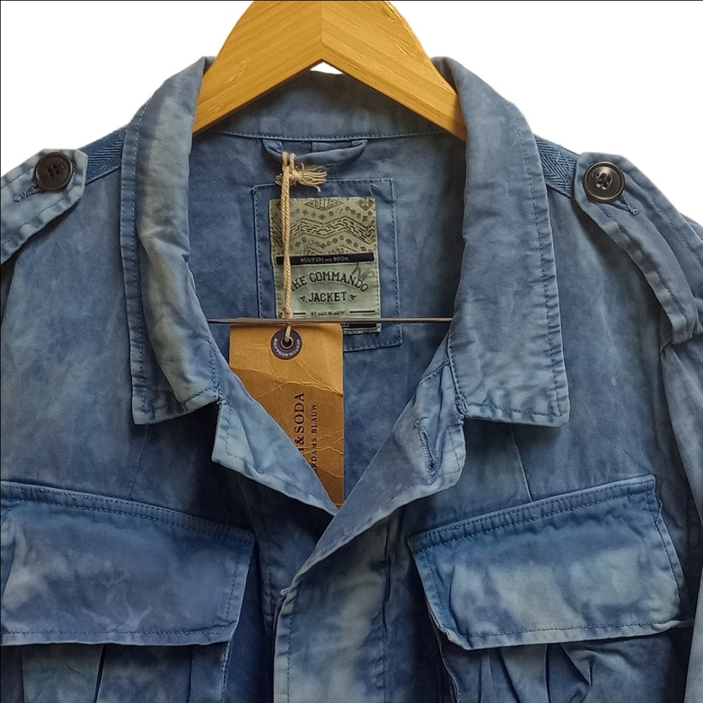 🆕 SCOTCH & SODA "THE COMANDO" BLUE TWO TONE WOMEN'S JACKET - Picture 3 of 15